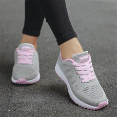 Women Casual Shoes Fashion Breathable Walking Mesh Flat Shoes Woman White Sneakers Women 2020 Tenis Feminino Gym Shoes Sport