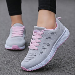 Women Casual Shoes Fashion Breathable Walking Mesh Flat Shoes Woman White Sneakers Women 2020 Tenis Feminino Gym Shoes Sport