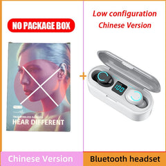 H & a mini tws bluetooth v5.0 fones de ouvido sem fio fones 9d esportes alta fidelidade à prova dwireless água sem fio fone de ouvido