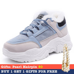 FUJIN Women Casual Sneakers Spring Autumn Sneakers Breathable Women Shoes Lace Up Female Boots Comrfortable Platform Shoes Women