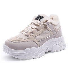 FUJIN Women Casual Sneakers Spring Autumn Sneakers Breathable Women Shoes Lace Up Female Boots Comrfortable Platform Shoes Women