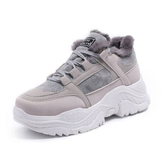 FUJIN Women Casual Sneakers Spring Autumn Sneakers Breathable Women Shoes Lace Up Female Boots Comrfortable Platform Shoes Women