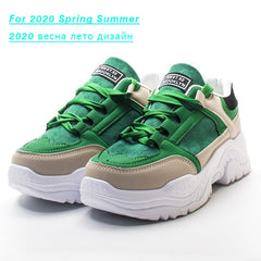 FUJIN Women Casual Sneakers Spring Autumn Sneakers Breathable Women Shoes Lace Up Female Boots Comrfortable Platform Shoes Women
