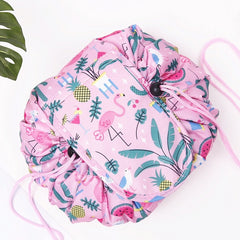 PLEEGA Women Drawstring Travel Cosmetic Bag Makeup Bag Organizer Make Cosmetic Bag Case Storage Pouch Toiletry Beauty Kit Box