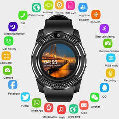 GEJIAN Men Smart Watch Bluetooth touch Screen Android Fashion Sports Men and Women Smartwatch With Camera SIM card slot Watch