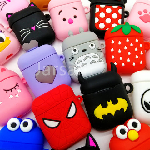For Airpods Case Silicone Stitch Cartoon Cover for Apple Air pods Cute Earphone Case 3D Headphone case for Earpods Accessories