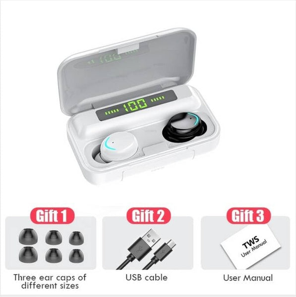 TWS Bluetooth 5.0 Earphones 2200mAh Charging Box Wireless Headphone 9D Stereo Sports Waterproof Earbuds Headsets With Microphone