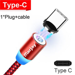 Magnetic Marjay Micro USB Cable For iPhone Samsung Android Fast Charging Magnet USB Charger Type C Cable Mobile Phone Wire