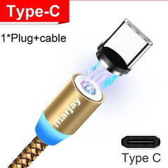 Magnetic Marjay Micro USB Cable For iPhone Samsung Android Fast Charging Magnet USB Charger Type C Cable Mobile Phone Wire