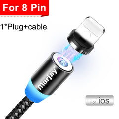 Magnetic Marjay Micro USB Cable For iPhone Samsung Android Fast Charging Magnet USB Charger Type C Cable Mobile Phone Wire
