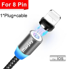 Magnetic Marjay Micro USB Cable For iPhone Samsung Android Fast Charging Magnet USB Charger Type C Cable Mobile Phone Wire